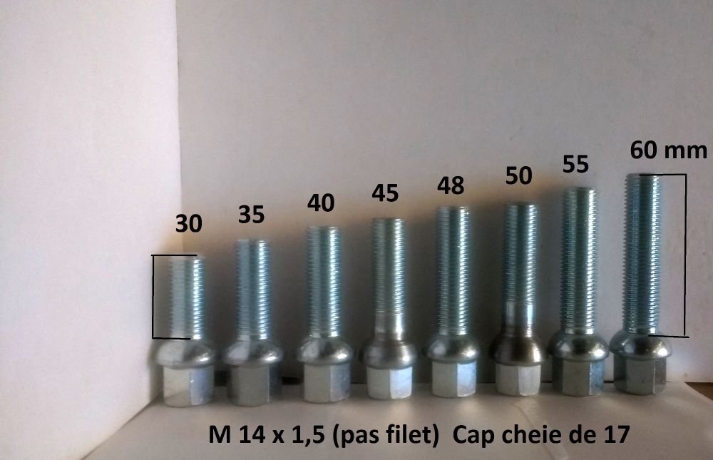 Prezoane lungi filet 45 mm Tip Tuner System cap Imbus pt Jante Aliaj