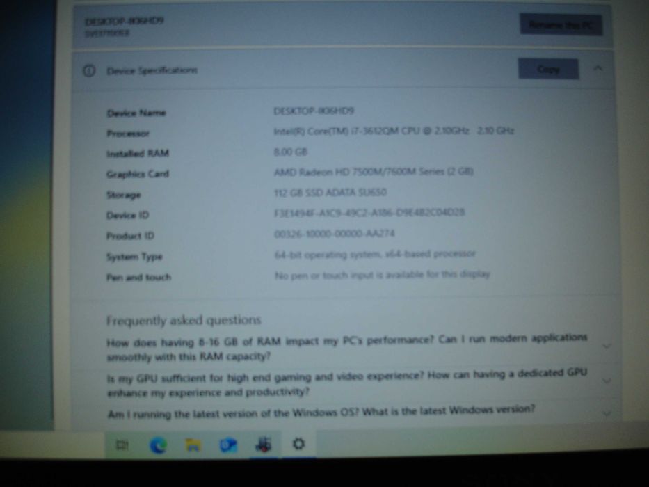 laptop Sony vaio gaming sve171a11m