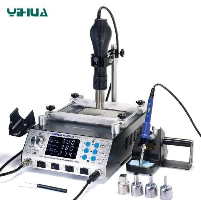 Дигитална станция топъл въздух + поялник 3в1 Yihua 853AAA+