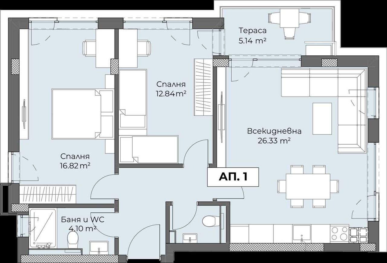 Продава се Тристаен апартамент в Пловдив, Христо Смирненски - 109 кв.м за 1252 €/кв.м - Снимка #1