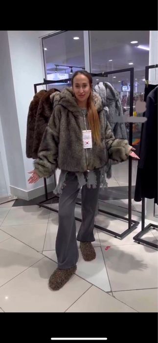 Бомбер из экомеха.
