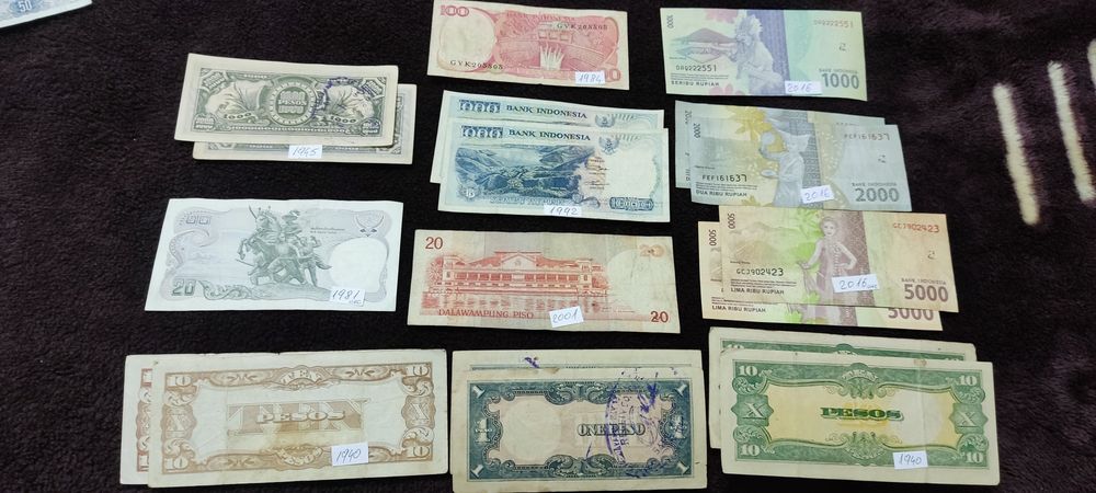 Bancnote circulate și UNC Asia.