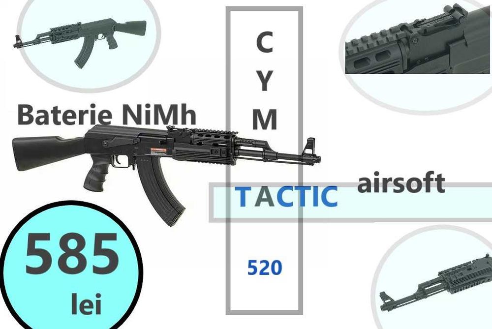 Pusca AK47 -full auto/ semi auto  AEG CYMA  TACTICA