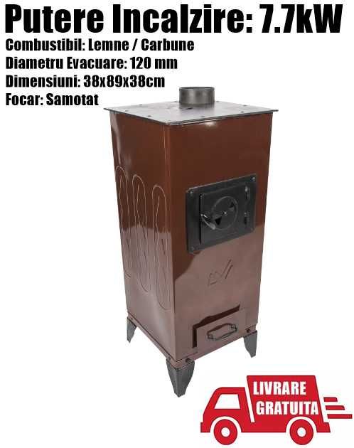 Semineu Soba Lemne Samotat Plita 7.7kw Maro Casa LIVRARE GRATUITA AB