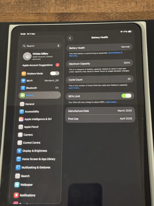 Ipad air m3 2025 11" 128gb + apple pro pencil 2 и още