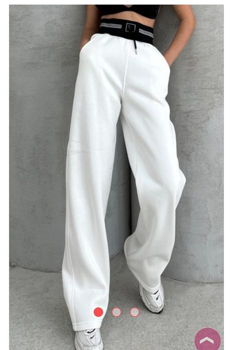 Широк панталон с връзки