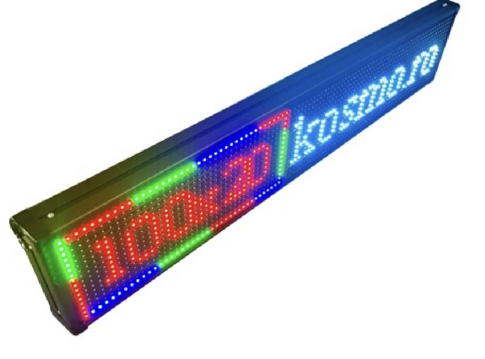 Reclama firma luminoasa LED programabila aplicatie 100x20cm INTERIOR