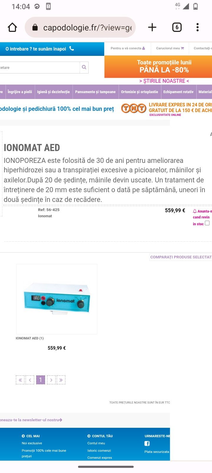 Ionomat (aparat pentru tratamentul transpirației excesive)