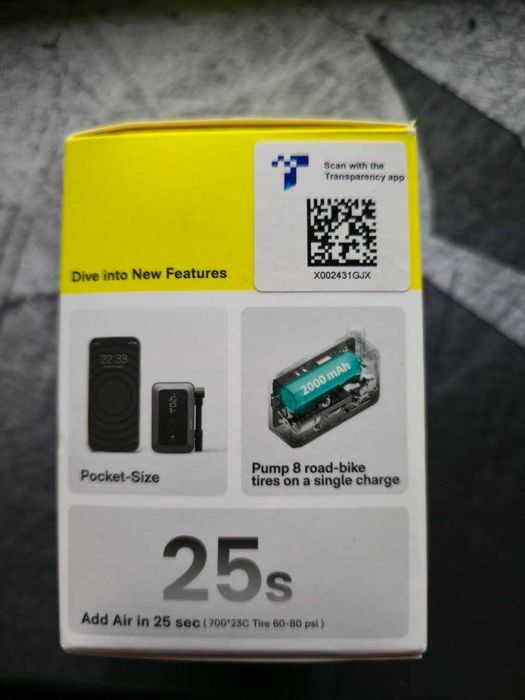 Mini compresor HOTO Air Pump Pocket – 150 PSI, USB-C - Nou