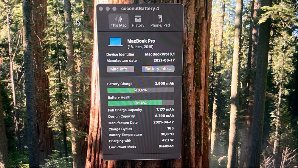 Apple Macbook Pro 16 inch, Intel I9 9th gen,16Gb RAM, 1TB NVMe.