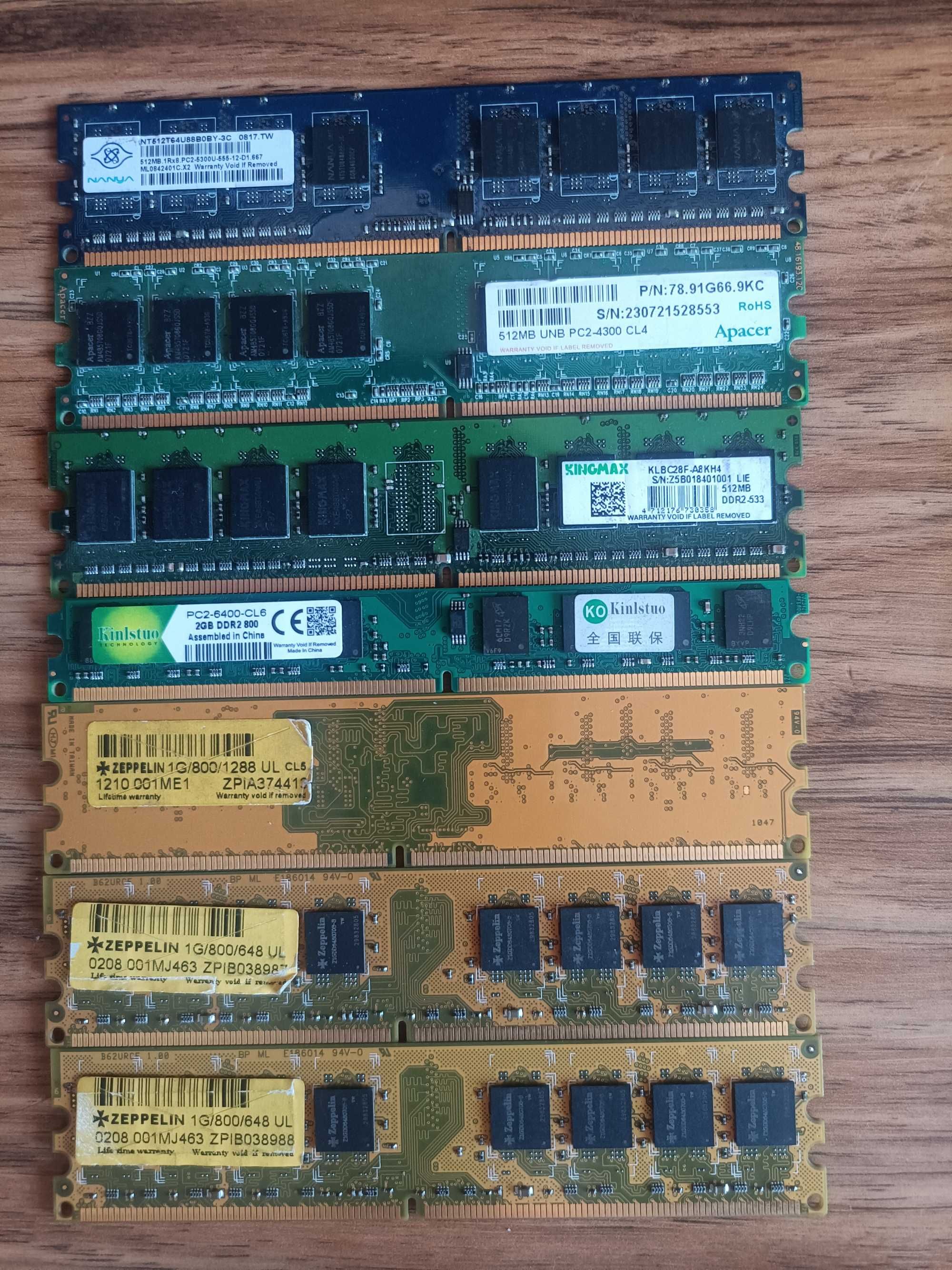 Продам ОЗУ DDR2 все что на фото