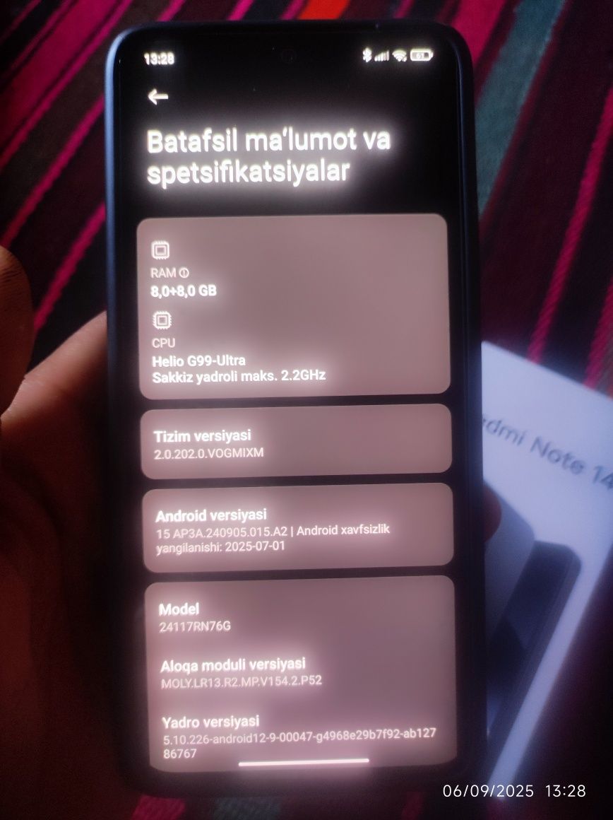 Redmi note 14 256