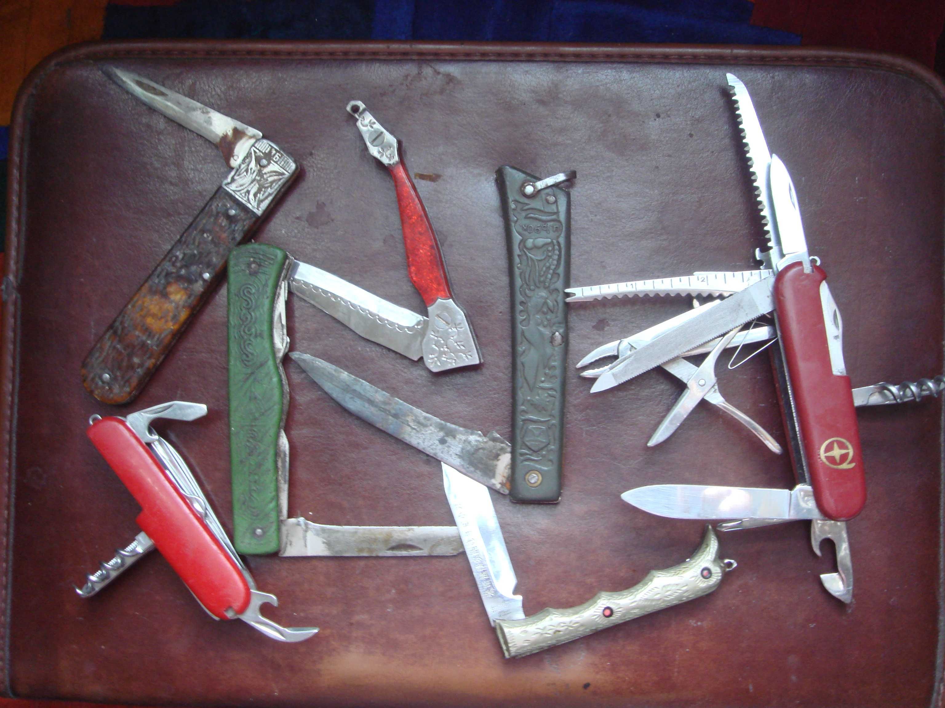 Набор перочинные ножики СССР складные все меньше 10см легальный размер