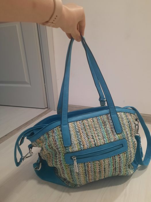 Geanta și rochie mărimea S,  culorea turcoaz
