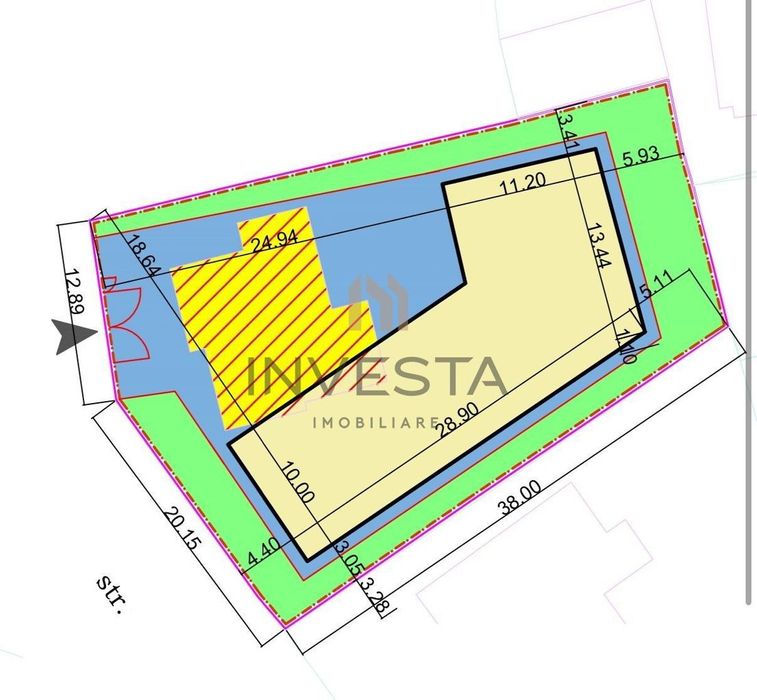 Rar pe piata! Teren in zona Piata 14 Iulie! 1040 mp cu front  34 m!