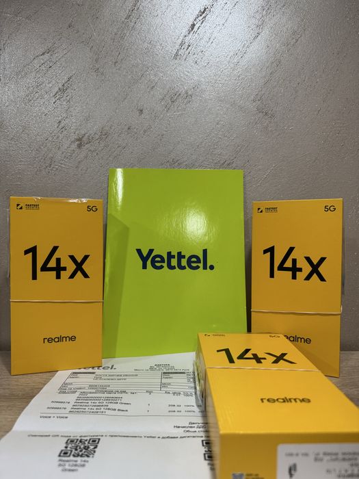 Realme 14x 5G | 128GB | Нов | 36 м. гаранция Yettel | Черен/Зелен