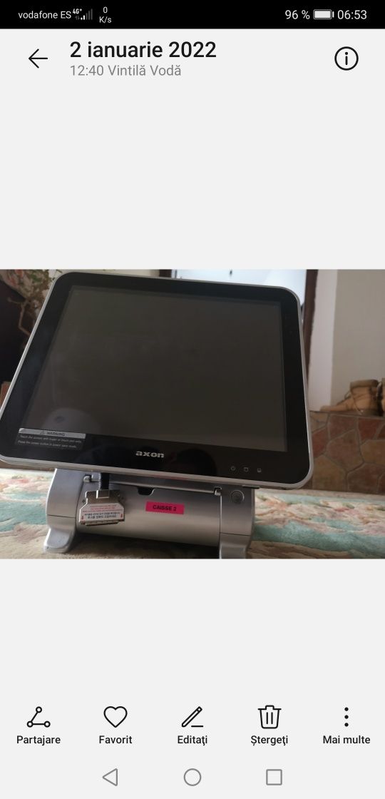 Ecran Touch screen 15"POS AXON 2500