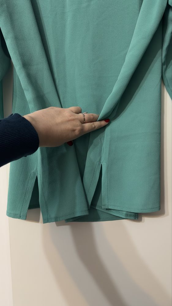 Bluza eleganta cu maneca 3/4 verde, Steilmann