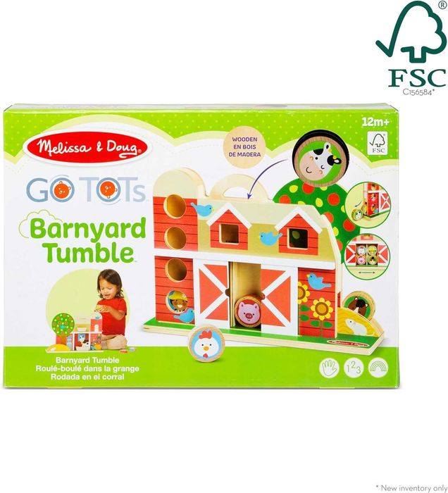 Дървена играчка Ферма с животни GO Tots плевня Melissa & Doug