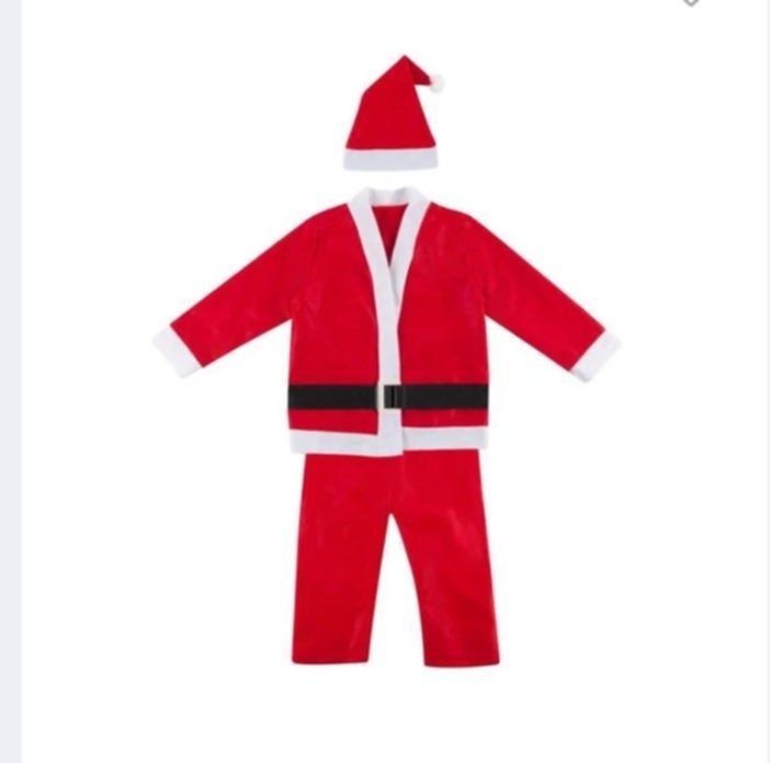 Costum de Mos Crăciun pentru copii, pt 0-2 ani, 2-4 ani și 4-6 ani