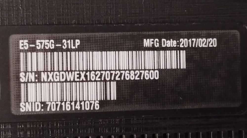 Vând Acer E5-575G-31LP cu placă video dedicată