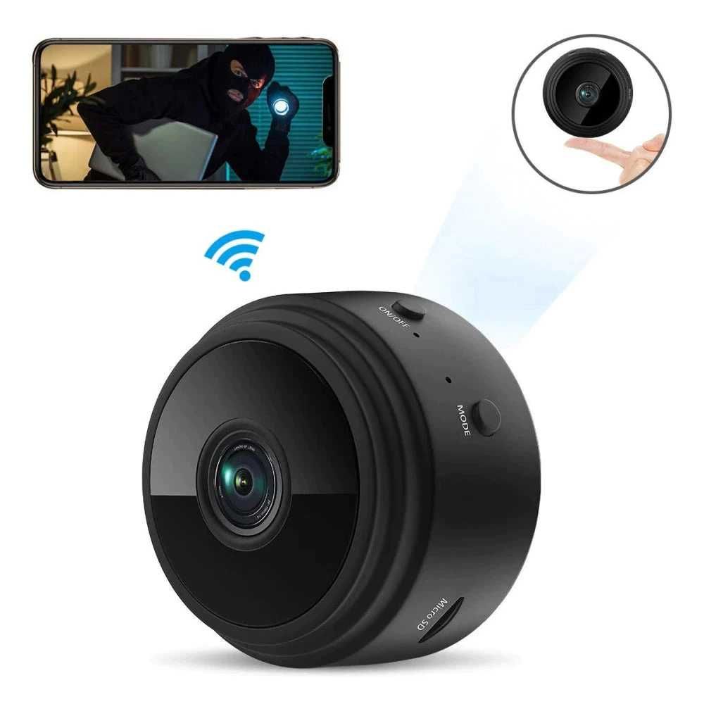 Mini camera supraveghere, Wireless, nocturna, 1080P, magnetica,  180°