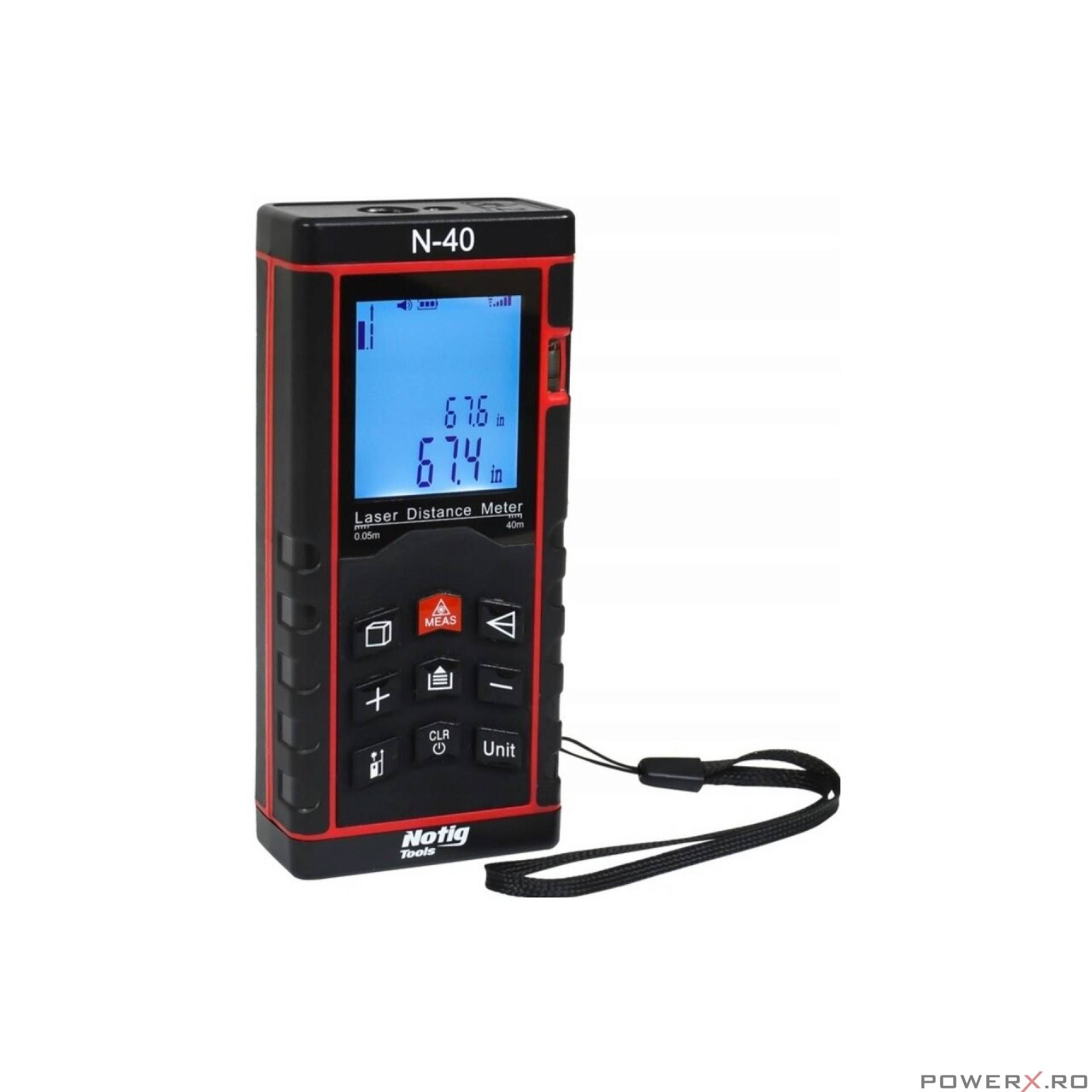 Telemetru laser profesional digital 40m NOTIG