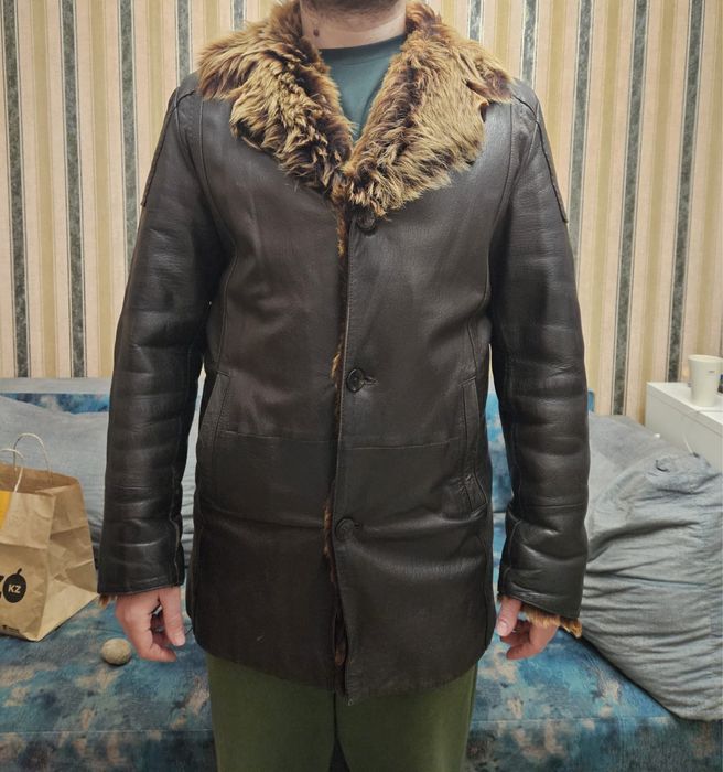 Дубленка с натуральной кожей и мехом