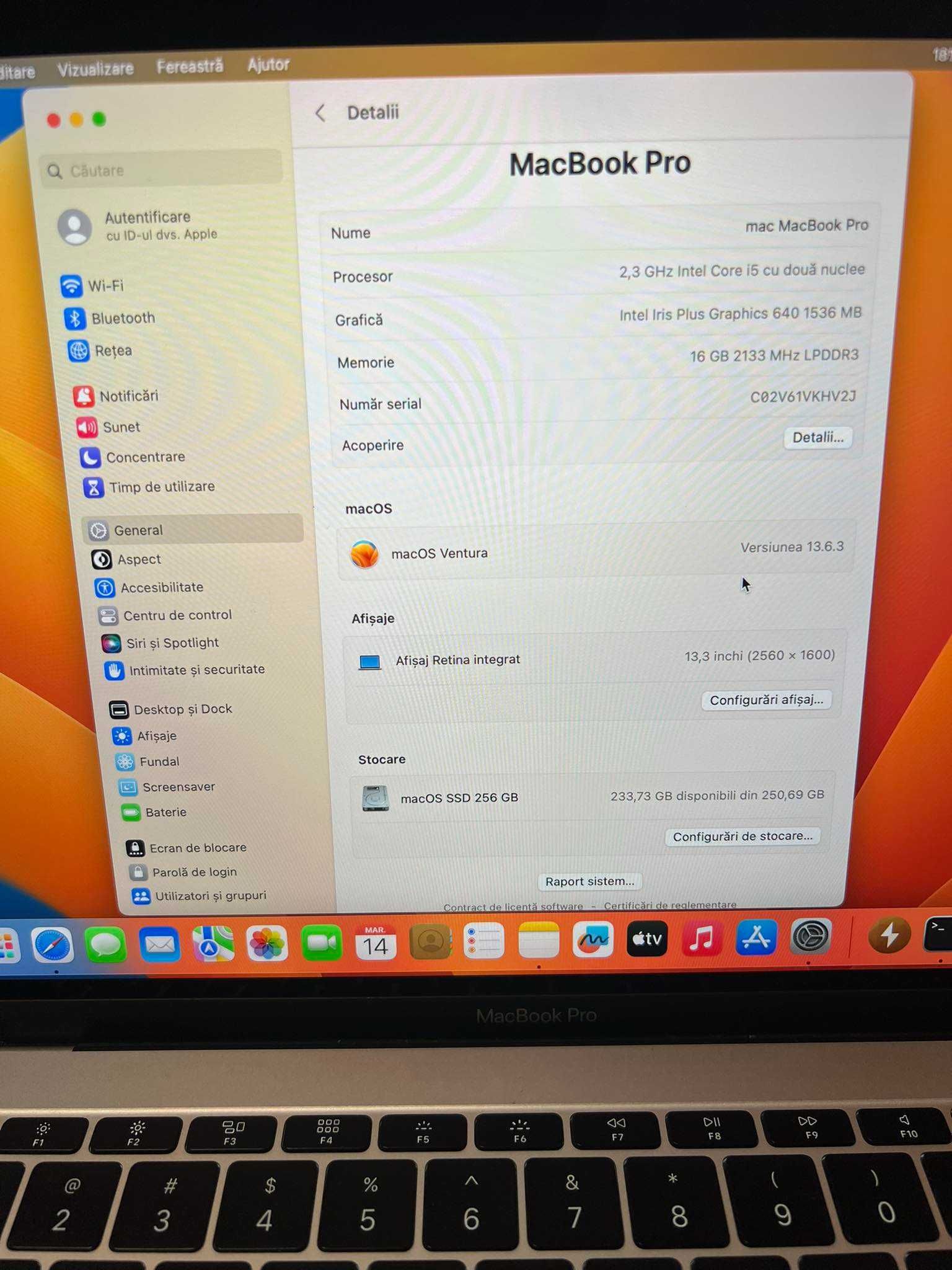 MacBook Pro 2017 RETINA 2K i5 2.3 Ghz 7360U 16 GB 256 GB SSD Silver