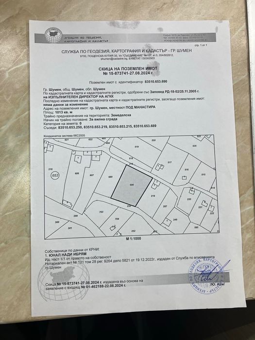 продавам парцел град Шумен