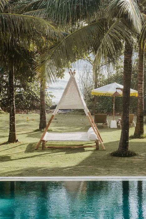 Шатра От Бамбук И Плетено Памучно Макраме