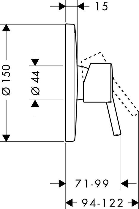 Hansgrohe Talis S ,baterie de duș ascuns crom 32675000