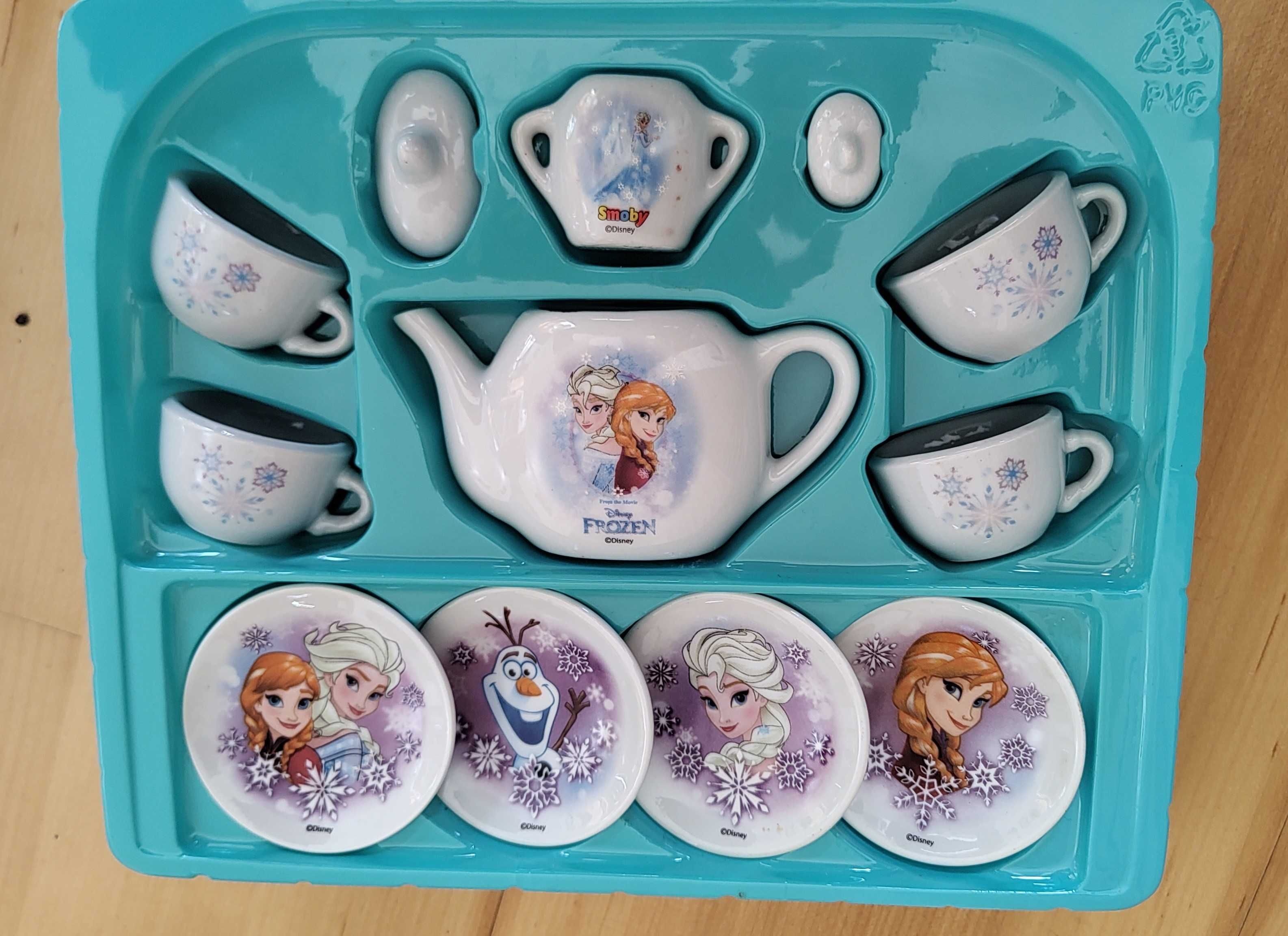 Set servire ceai Frozen 2 Smoby, din portelan, 12 piese 3 ani+