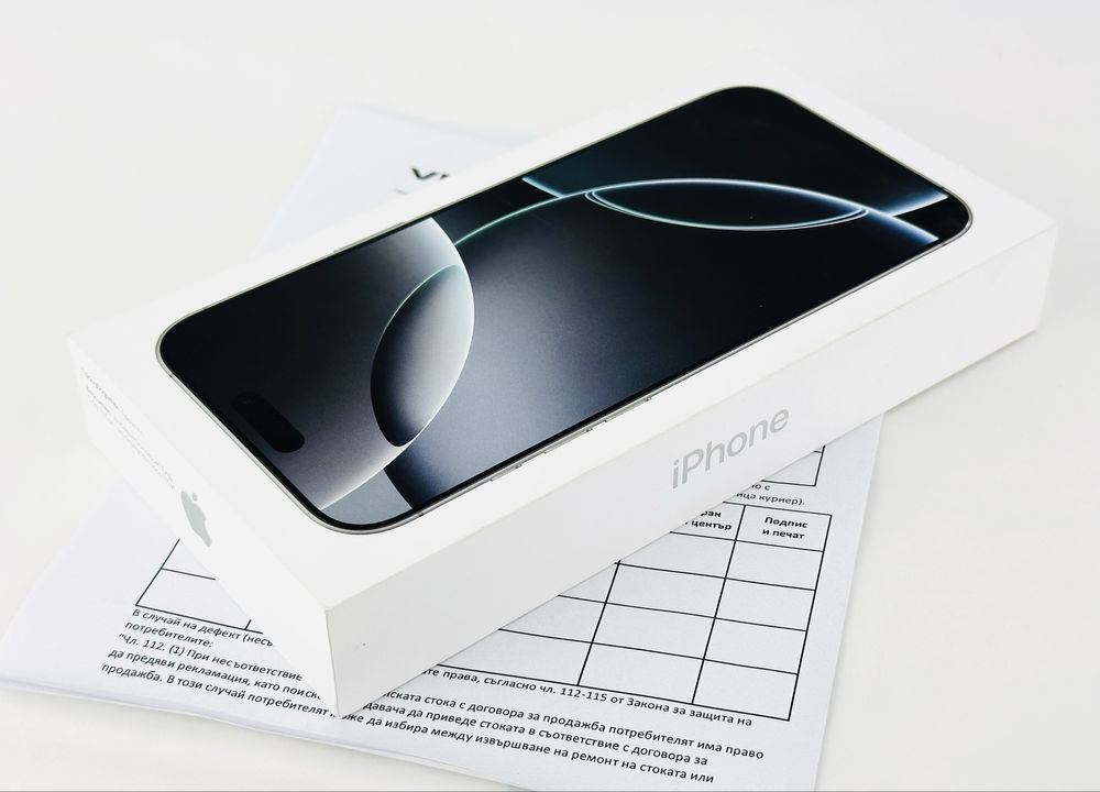 НОВ! Apple iPhone 16 Pro Max 1TB White Titanium 2г. Гаранция!