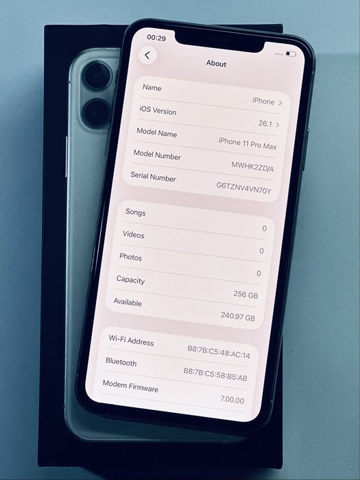 iPhone 11 ProMax бял 256GB 92% battery