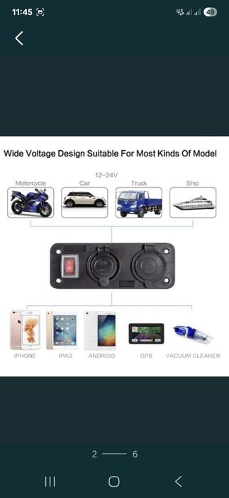 Panou cu voltmetru•dual usb si priză