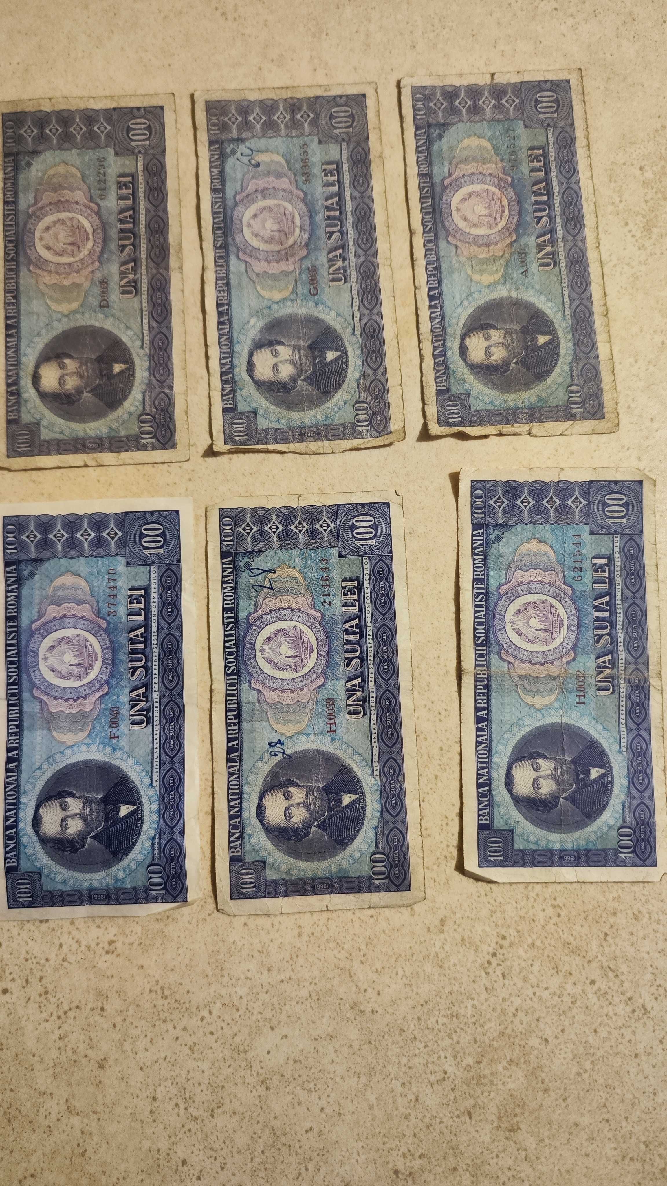 Bancnote vechi de 100 lei din 1966 Nicolae Balcescu
