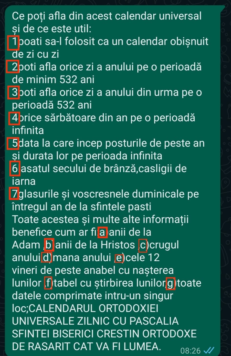 Calendare creștin ortodoxe,unice in lume pentru totdeauna