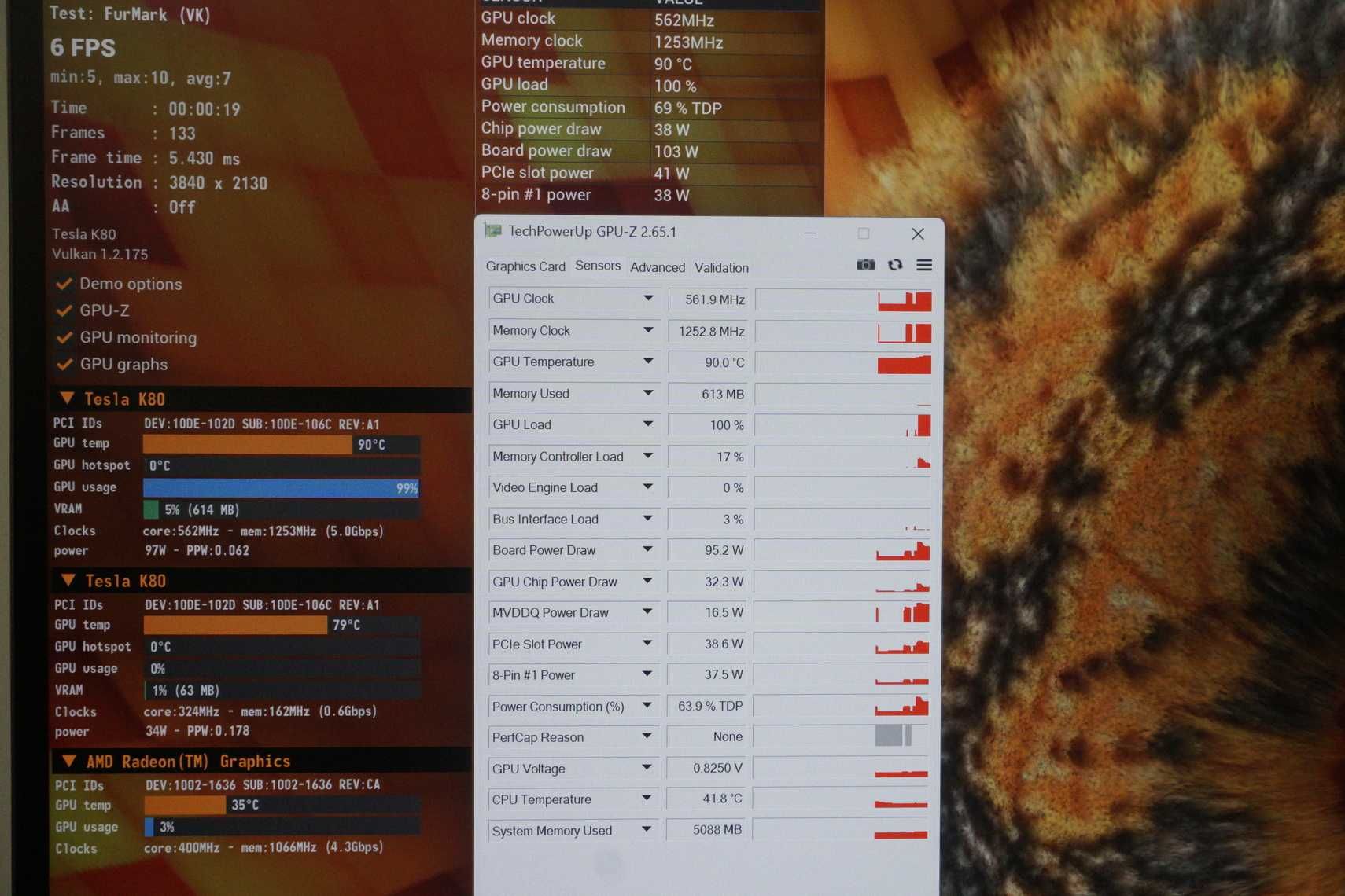 Сървърна карта (AI GPU) Nvidia Tesla k80 2496x2 CUDA cores, 24GB VRAM