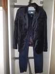 Set 2 piese fetita 9 ani pantalon si jacheta catifea bleumarin