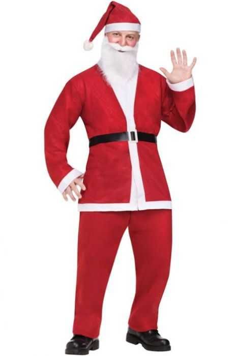 Costum MOS CRĂCIUN pentru adult,Barba Haina Pantaloni Caciula si Curea