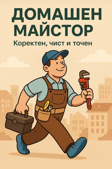 Домашен майстор – Работи без миризми, винаги използва калцуни.