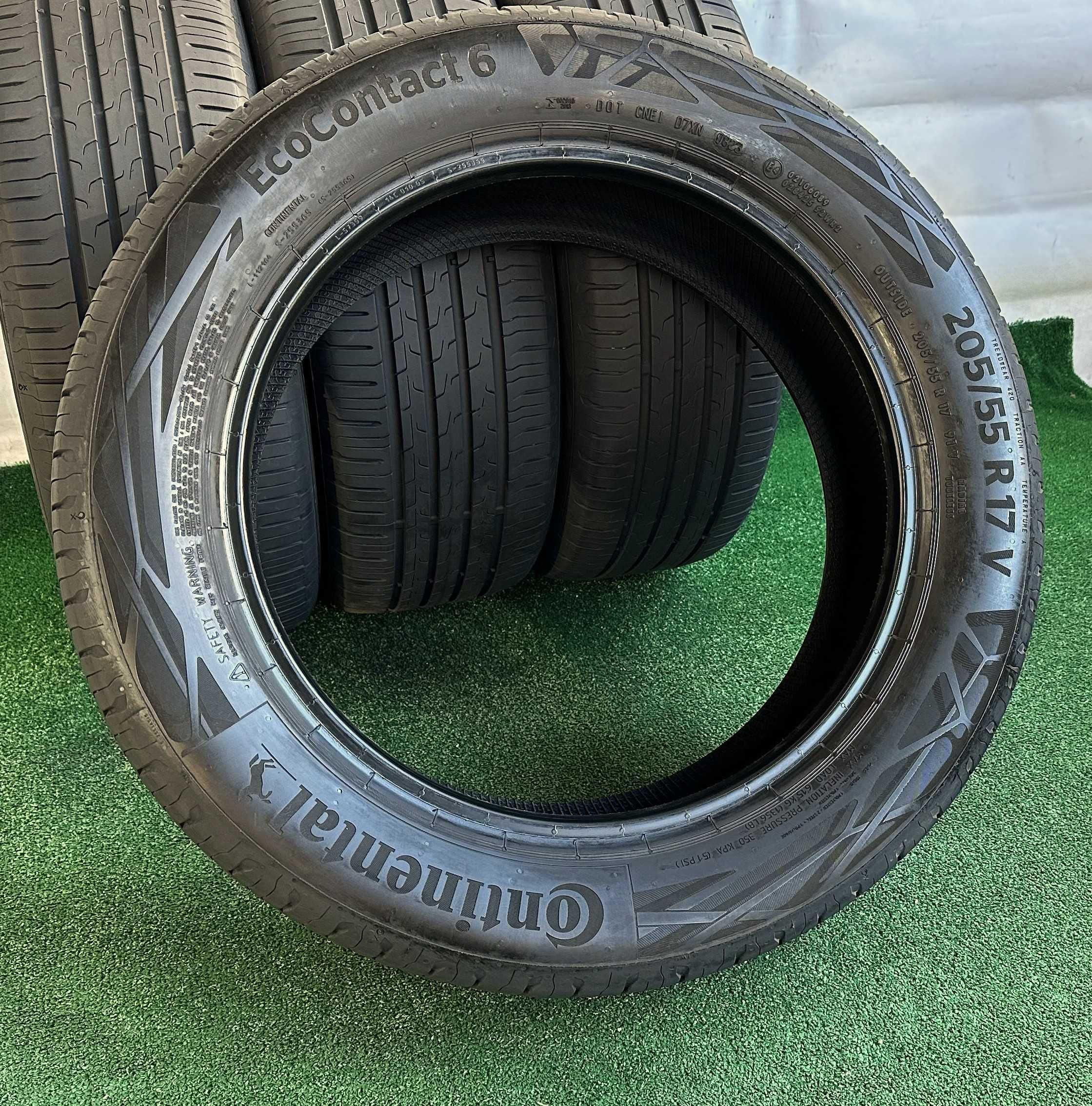 4бр 205/55r17 CONTINENTAL EcoContact6 летни