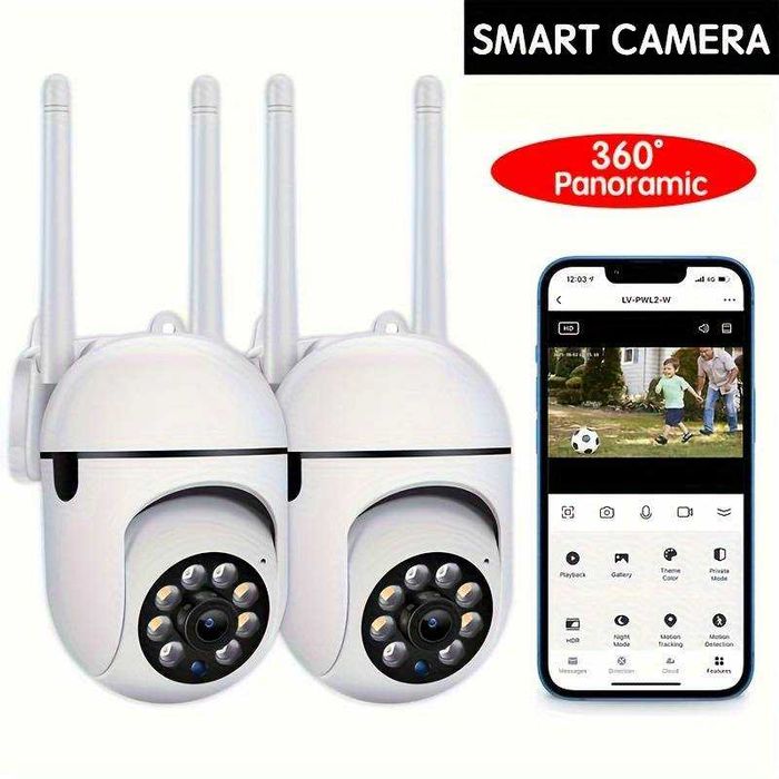 Camera de supraveghere HD WIFI cu interfon de 355 de grade, WiFi 2.4G