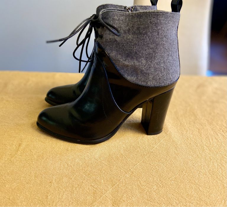 Botine de piele lacuita Vero Moda foarte elegante, noi