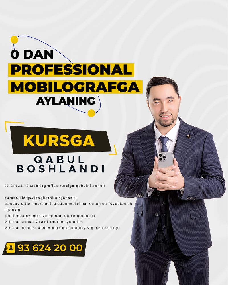 Mobilografiya kurslari professional darajada