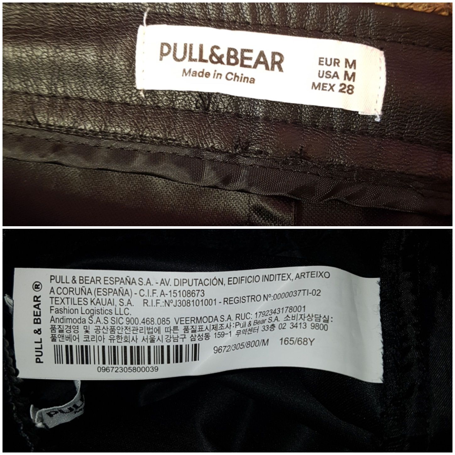 Pantaloni piele Pull&Bear , măr M