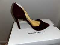 Pantofi stiletto The 5th Element NOI, din piele naturala burgundy