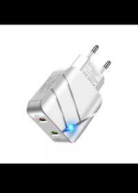 Încărcător telefon Quick Charger 2×USB 2.1A/3A *Nou