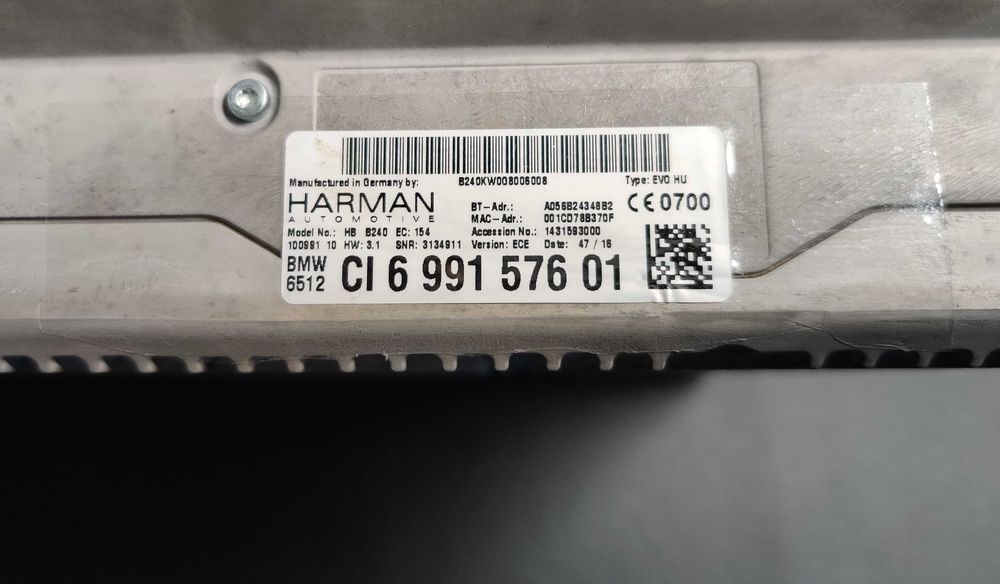 Navigatie BMW NBT EVO ID6 B240 HW 3.1 APIX 1, FM, 4GB - F15 F16 X5 X6